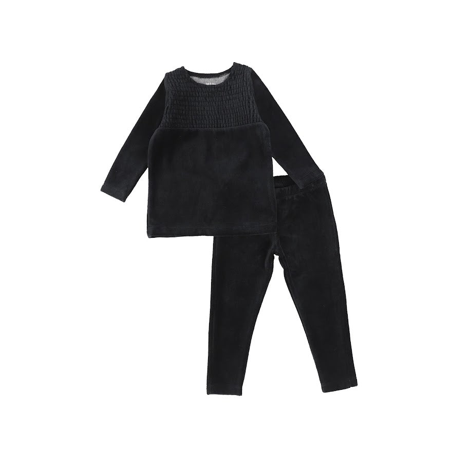 velour smocked pajamas
