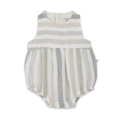 1+ in the family Beige Romper Soft Cotton Baby One Piece Outfit Button Closure Design