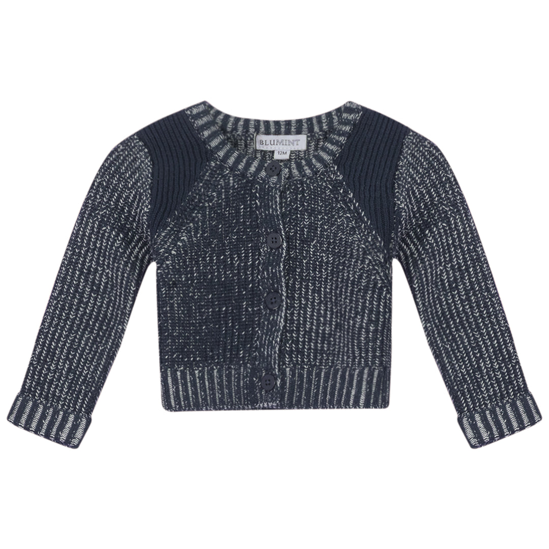 Blumint Navy Detailed Knit Sweater