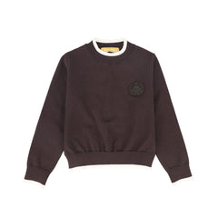 Le Bourdon Brown Trim Border Sweater