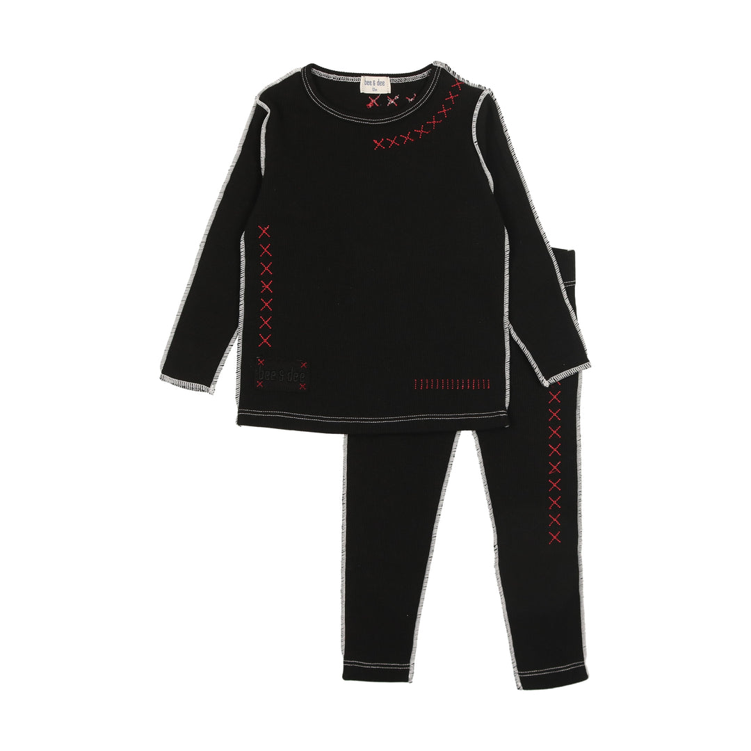Bee & Dee Ebony Basic Contrast Loungewear