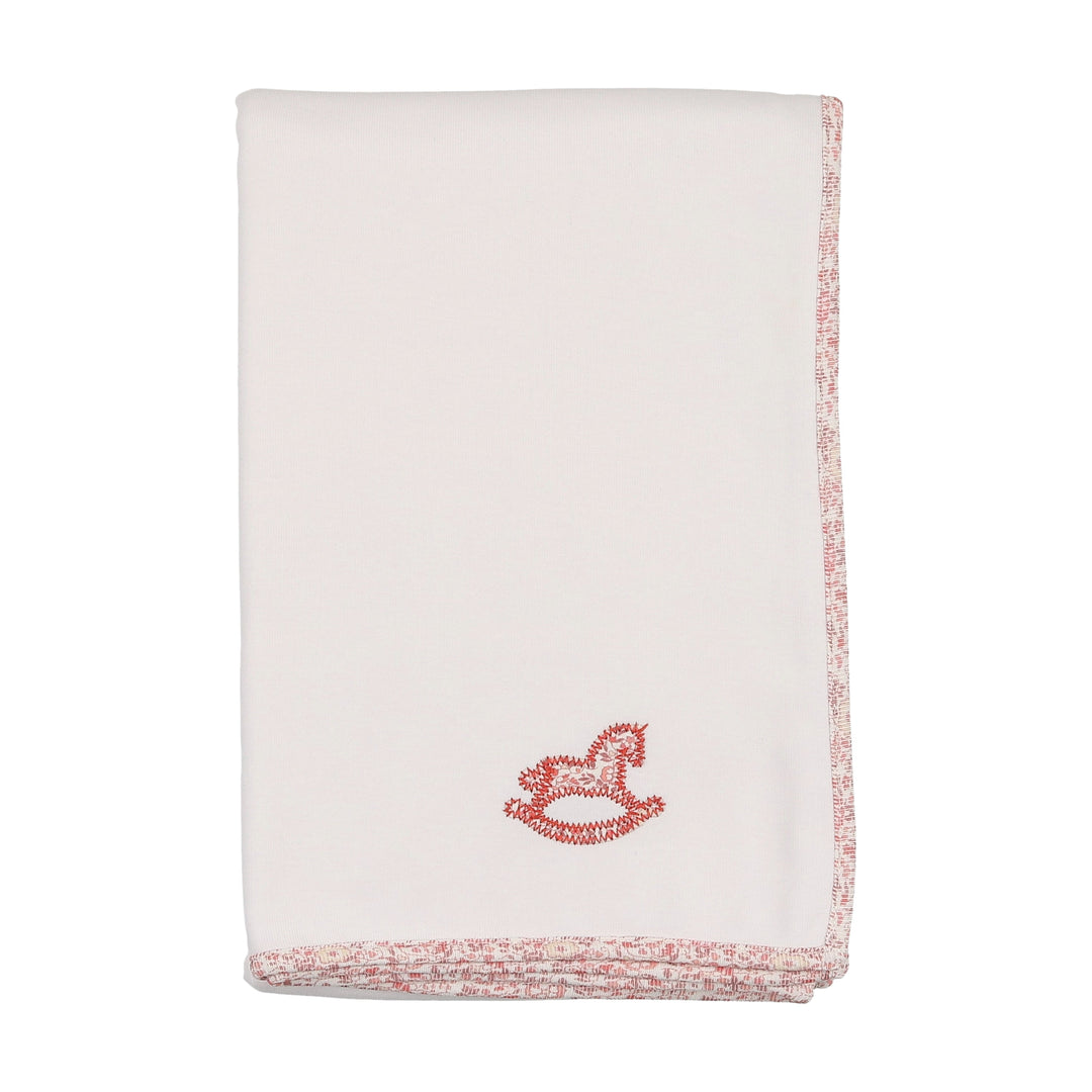 Bee & Dee White Girls Bebe Ditsy Blanket