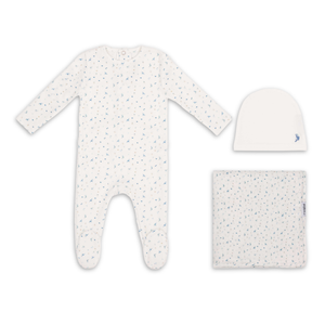 Mini Label Bird Over Print Gift Set Boys Soft Cotton Baby Outfit Bird Print Design