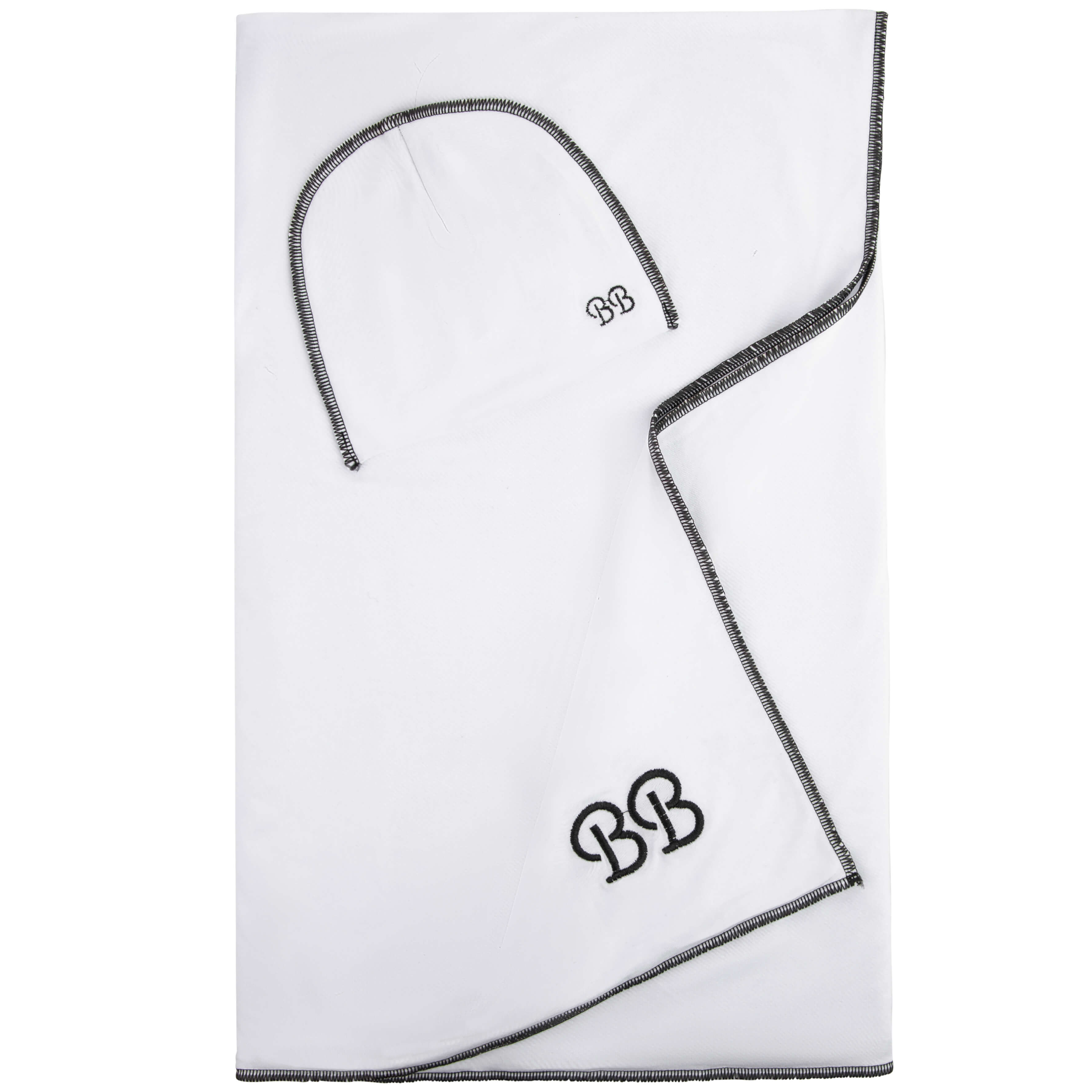 Bandeau Bebe Black Trim Swaddle Set