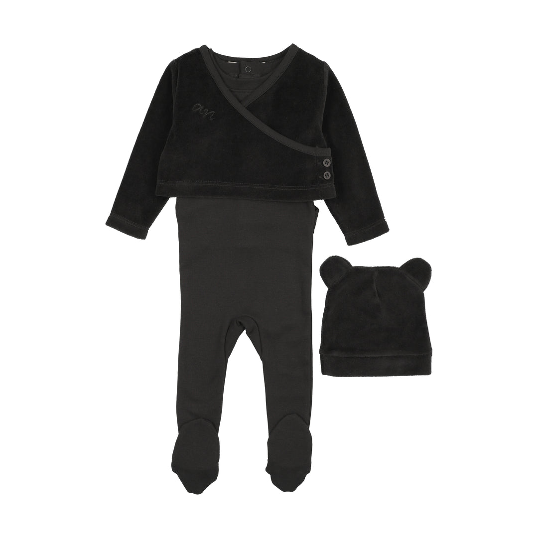 Ann of Nan Black Footie with Wrap