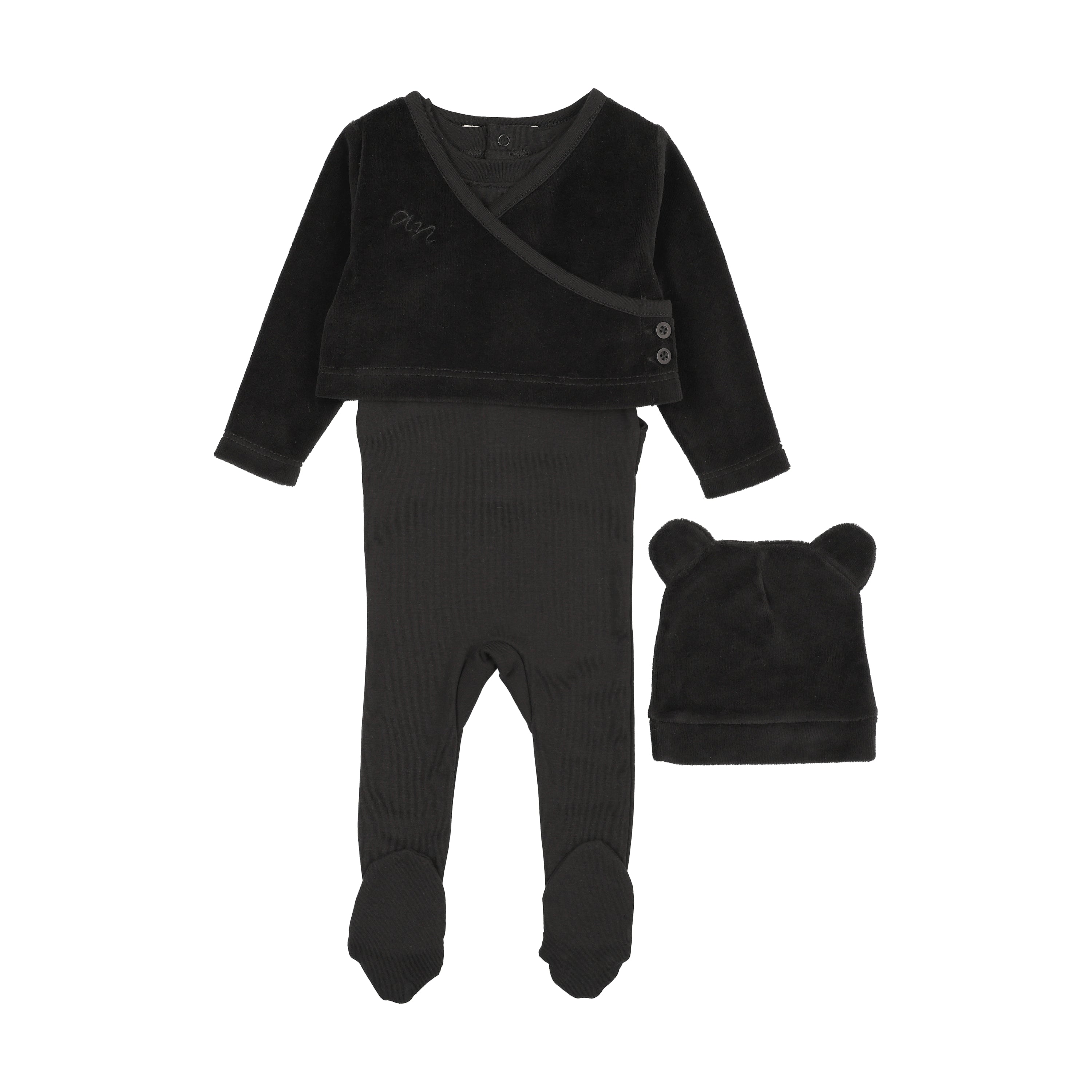 Ann of Nan Black Footie with Wrap