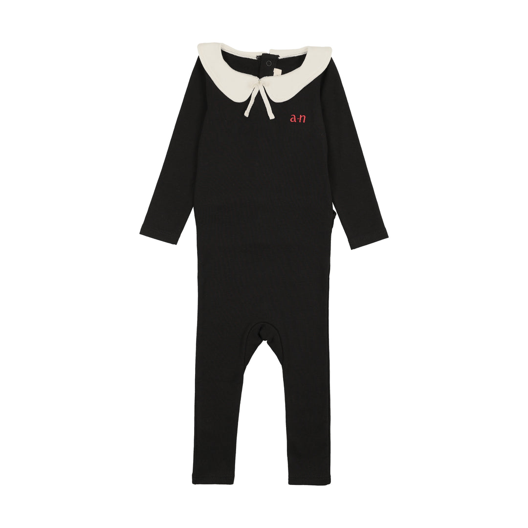 Ann of Nan Black Footie with Collar