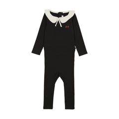 Ann of Nan Black Footie with Collar