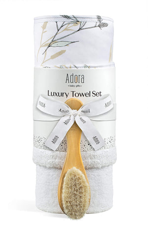 printed bamboo bath towel washcloth brush
