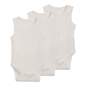Ely's & Co 3 Pack Ribbed Tank Undershirt Ivory