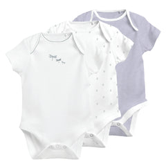 Ely's & Co 3 Pack Short Sleeves Undershirt Blue, Stripes, Dragonfly