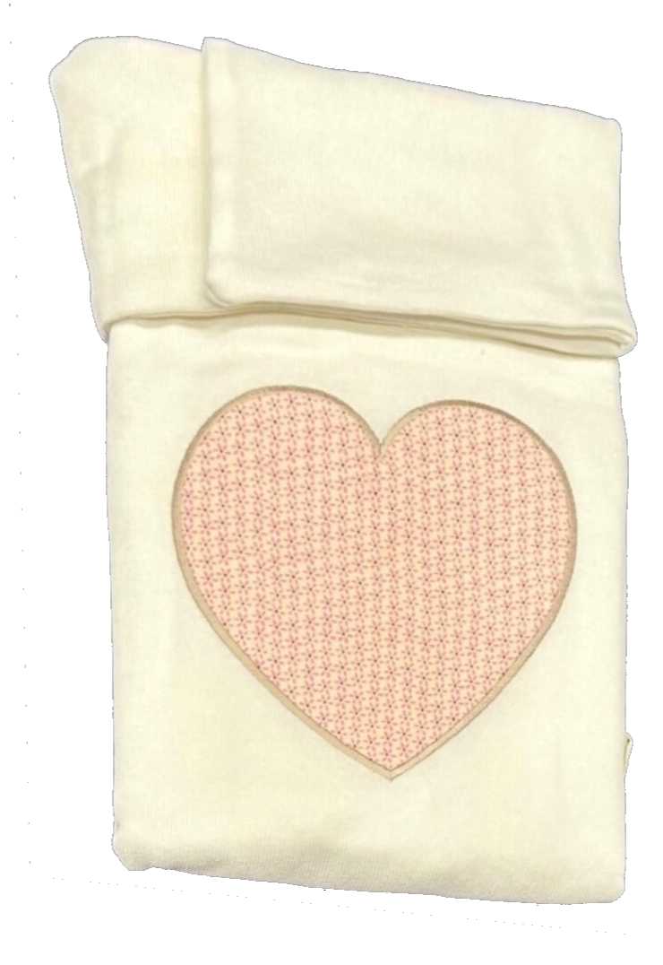 KNIT BLANKET PRINTED HEART