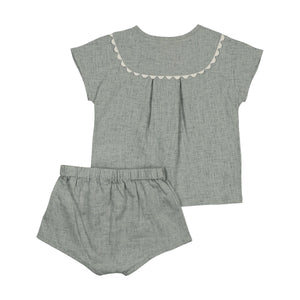 Ann of Nan - Slate Shirt + Bloomer Set