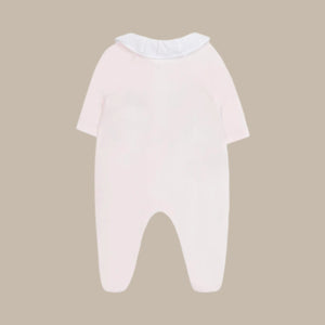 Tartine Et Chocolat Pale Pink Embroidered Footie