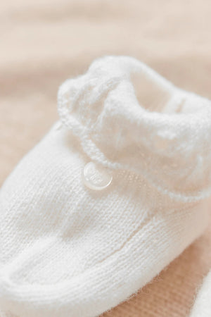 Tartine et Chocolat Ecru Knit Slippers