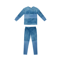 Crew Light Blue Tie Dye Lounge Set