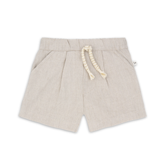 1+ in the family Beige Bermuda Cotton Kids Shorts Elastic Waist Summer Essential
