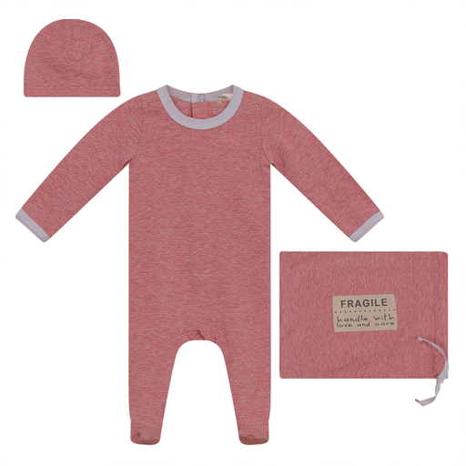 Fragile Coral Footie + Beanie