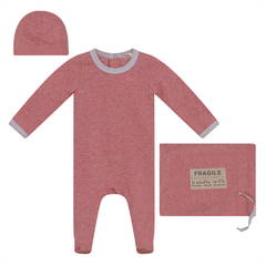 Fragile Coral Footie + Beanie