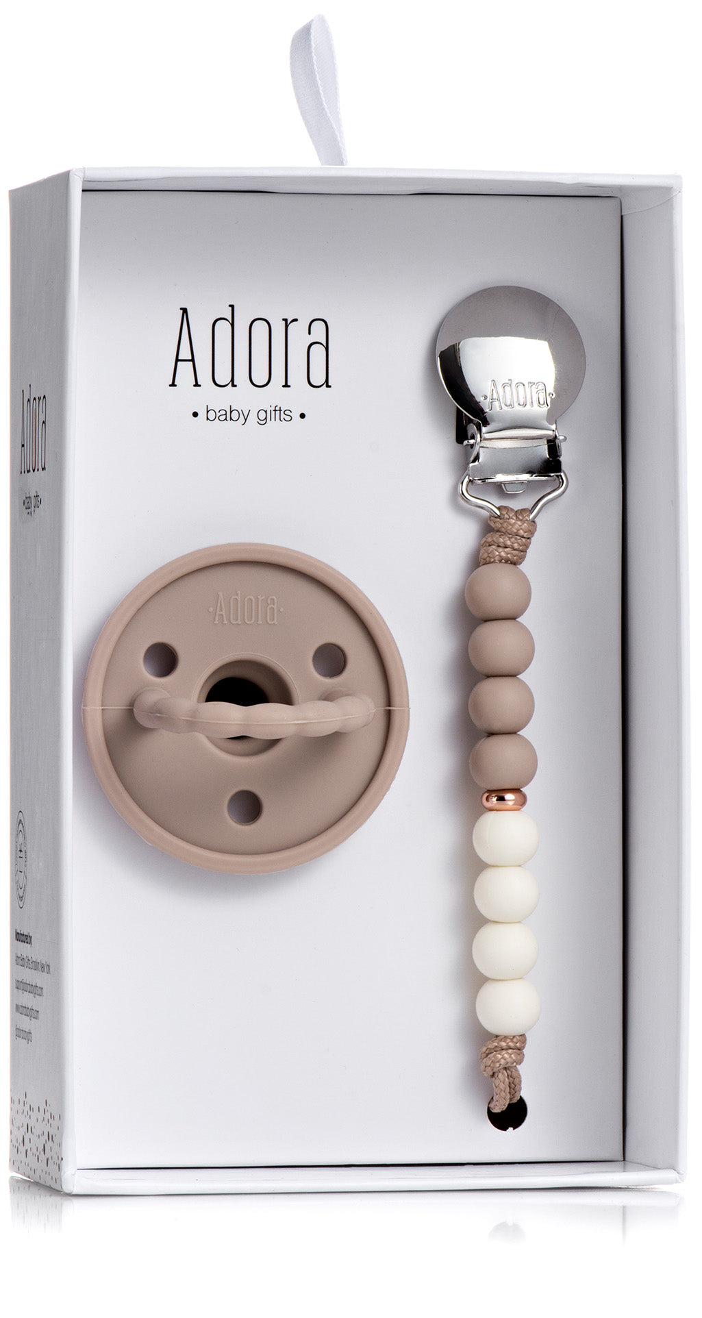 classic saddle ombre pacifier clip set