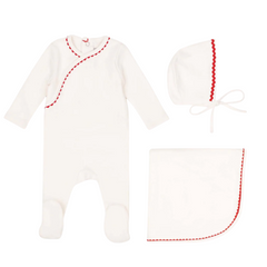 Mini Label | Classic Ric Rac 3 Pc Set - Red