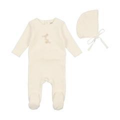 Bee and Dee Snow White Classic Velour Footie with Bonnet