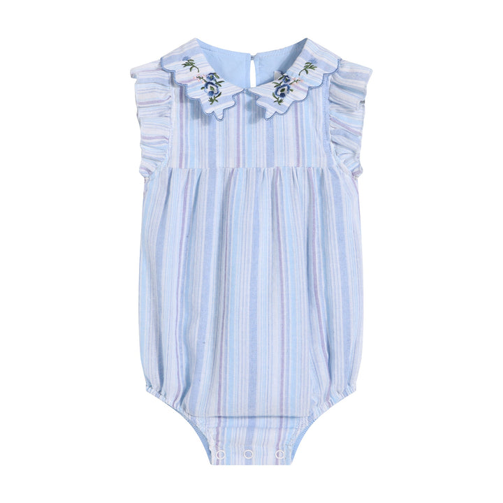 Limonana Colonial Blue Striped Romper