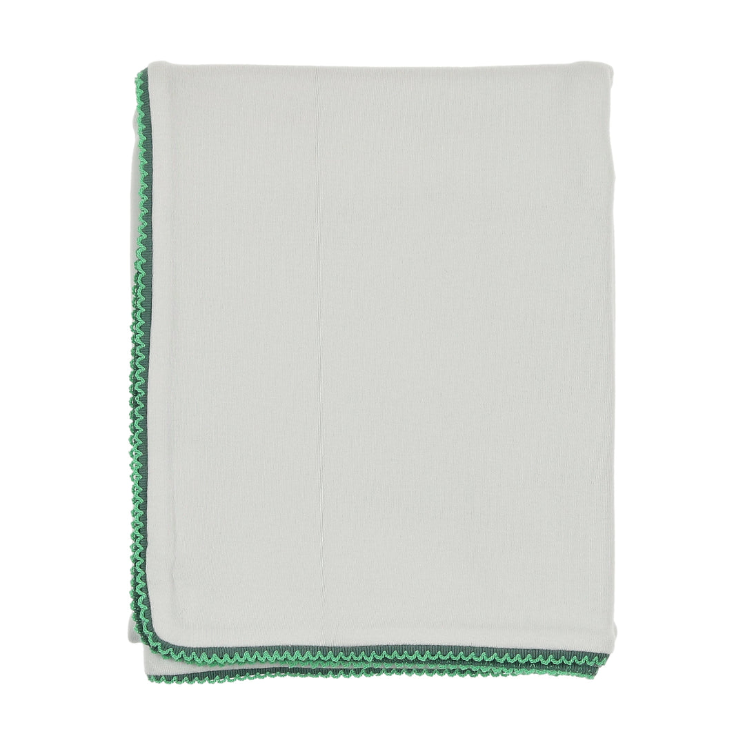 Bee & Dee Blue Wisp Colored Scallop Blanket