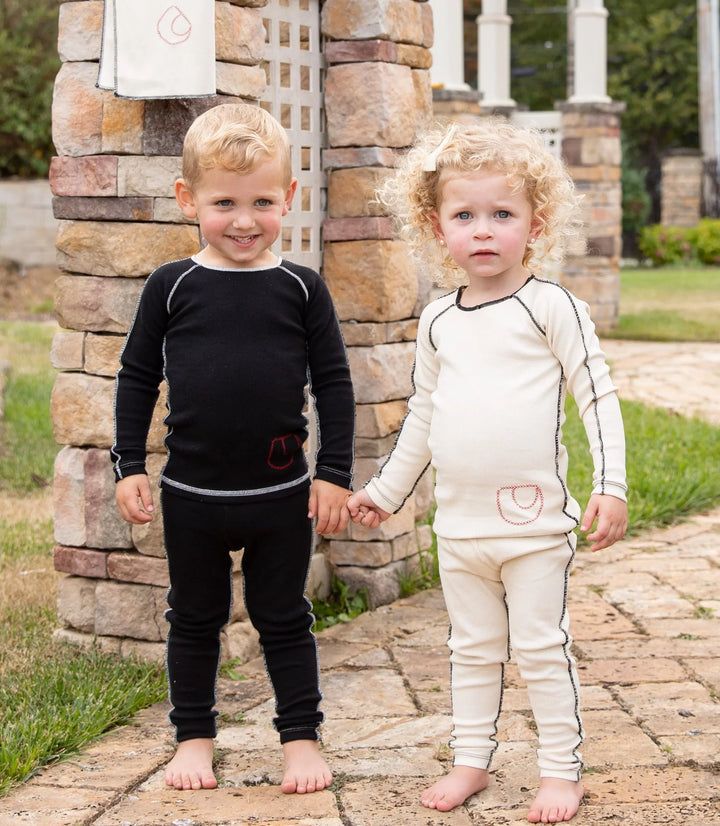 Bee & Dee Black Contrast Ribbed Loungewear