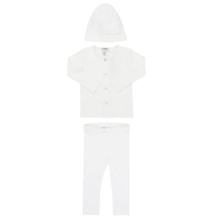 Crew Kids White Long 3 Pc Rib Set