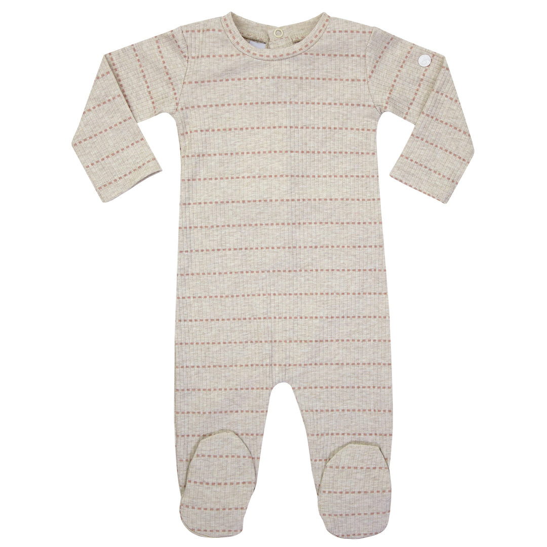 Crew Kids Pink Stripe Ribbed Footie