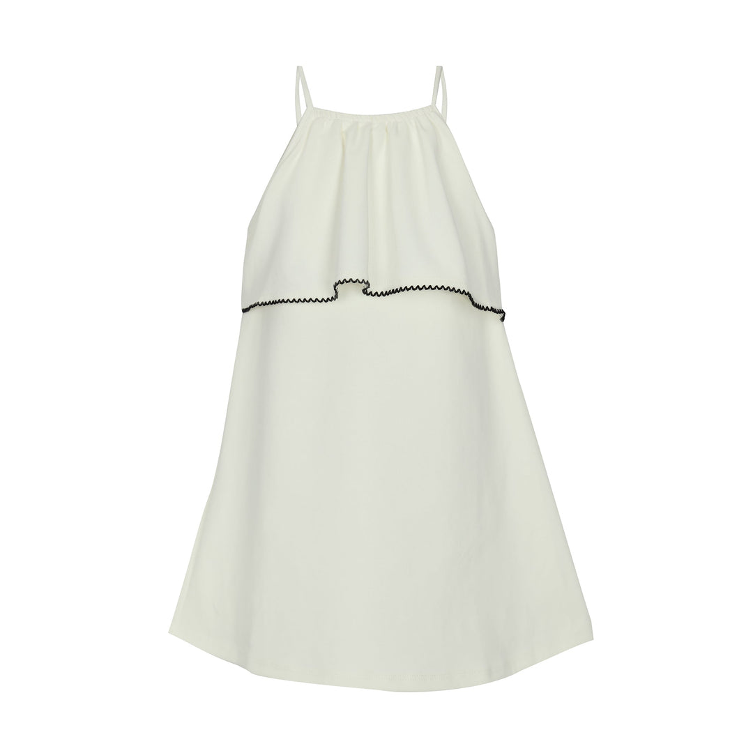 Parni Ivory Milano Ruffle Tank Dress