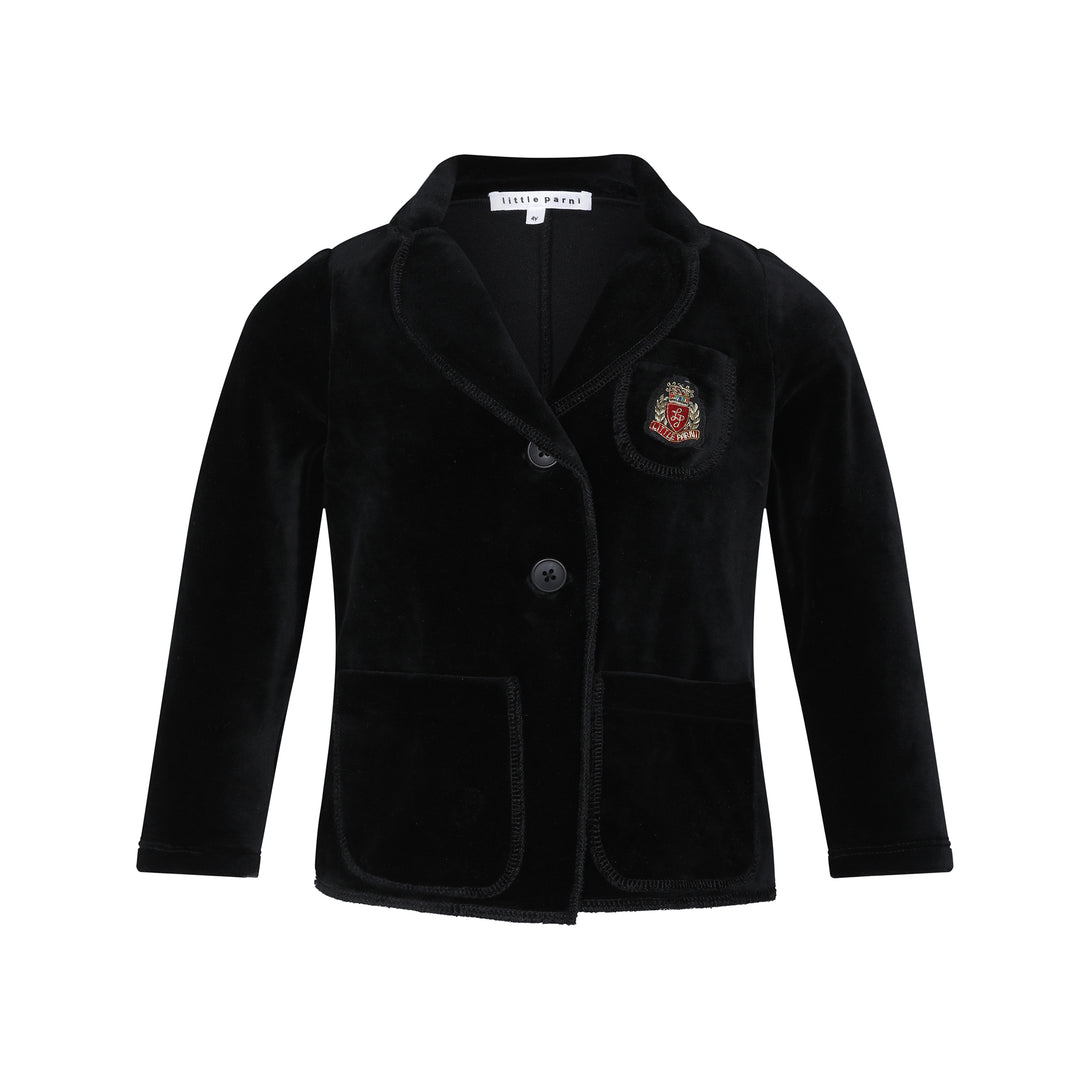 Parni Black Velour Blazer