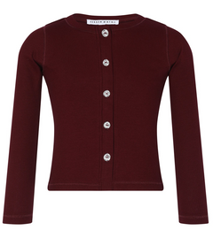 burgundy rhinestone cardigan stylish knitwear