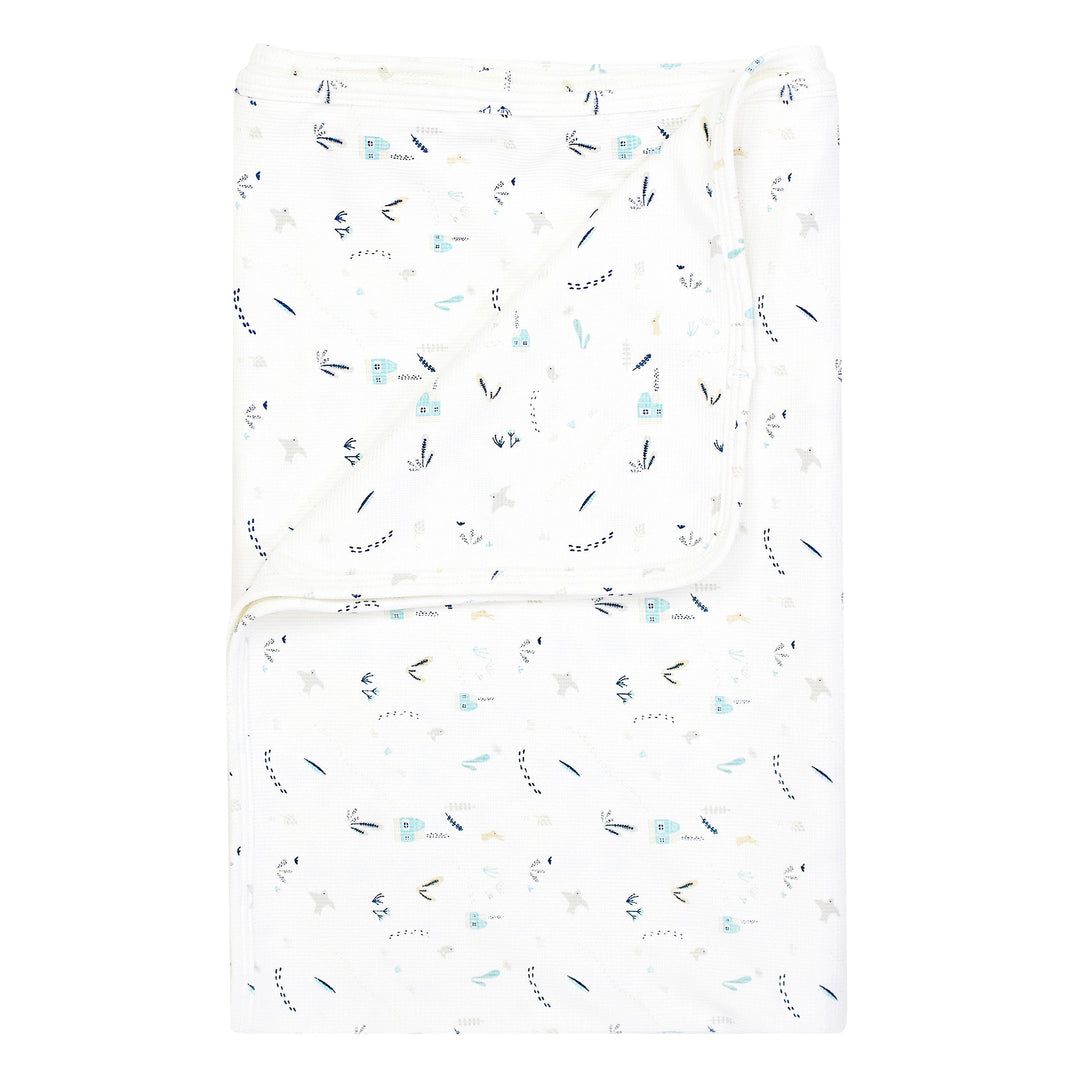 Kipp Baby Blue Botanical Blanket
