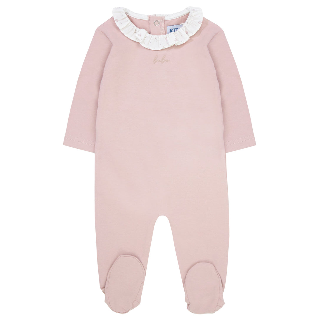Kipp Baby Pink Bud Ruffle Footie