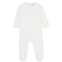 Kipp Baby White Twill Tape Footie