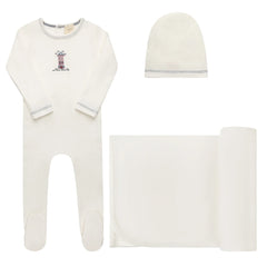 Ely's & Co Cotton Crossstitch Lighthouse Collection Take Me Home Set Soft Cotton Baby Outfit Lighthouse Embroidery
