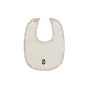 Ely's & Co Cotton Crossstitch Tulip Collection Bib Soft Cotton Baby Feeding Bib Tulip Embroidery