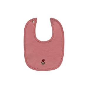 Ely's & Co Cotton Crossstitch Tulip Collection Bib Soft Cotton Baby Feeding Bib Tulip Embroidery