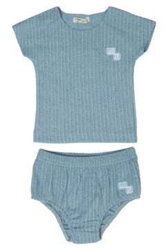 Crew Kids Blue Cotton Short Set