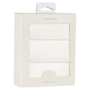 Ely's & Co 3 Pack Ribbed Short Sleeves Undershirt Ivory