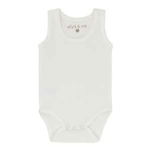 Ely's & Co 3 Pack Ribbed Tank Undershirt Ivory