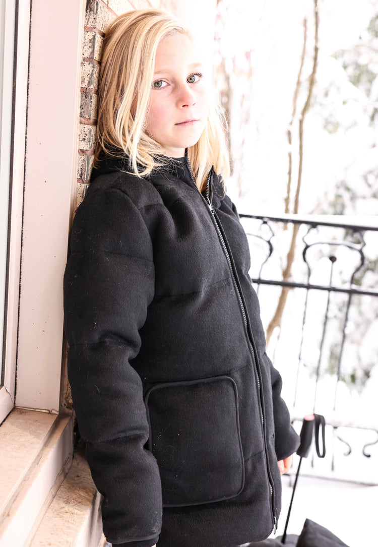Sophisticated Black Long Jacket | The Midnight Noir Hooded Parka