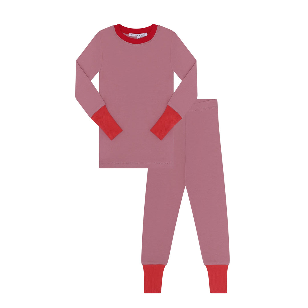 Parni Pink/Red/Orange Colorblock Kids Pajamas- Online