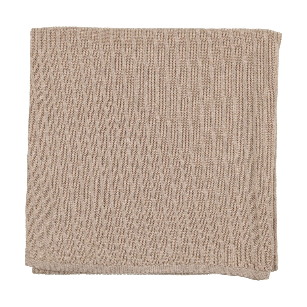 Mema Knits Oatmeal Pointelle Blanket