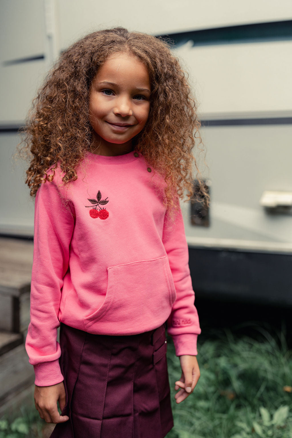 Mini Nod Fuschia Cherry Sweatshirt