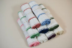 2-Pack Crochet Trim Muslin Baby Swaddle Blankets | Soft Breathable Cotton Receiving Wraps