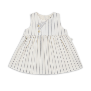 1+ in the family Off White Dress Soft Cotton Girls Dress Lightweight Elegant Design