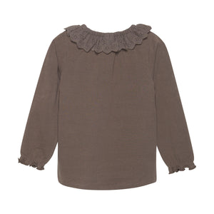 En Fant Collar ls Blouse Brown